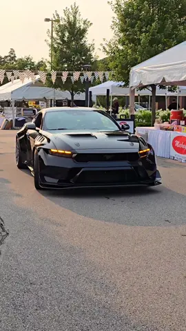 Ford Mustang GTD Drive By Engine Sound Troy Traffic Jam Car Show 2025