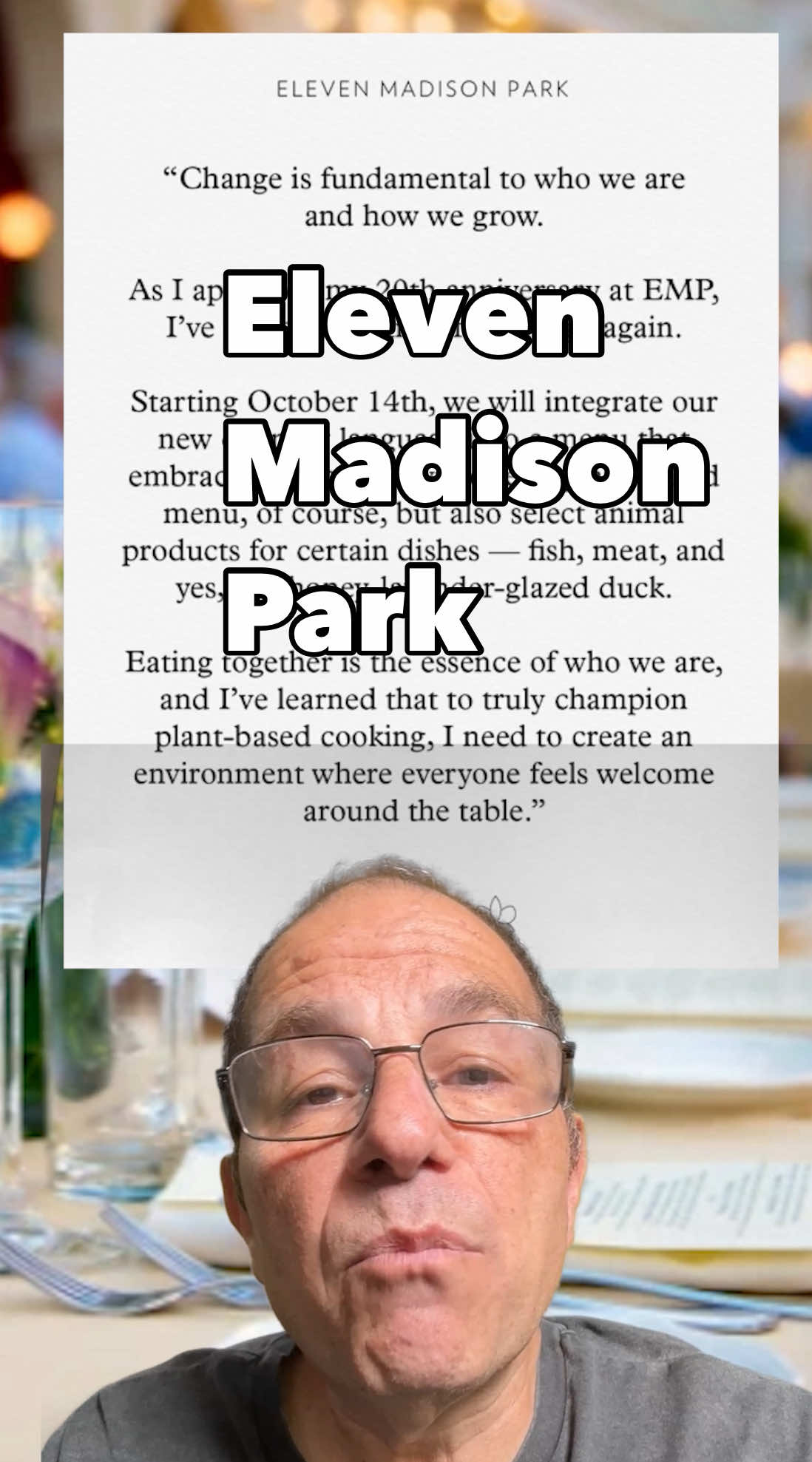 #elevenmadisonpark #finedining #vegan #plantbased #veganrestaurant