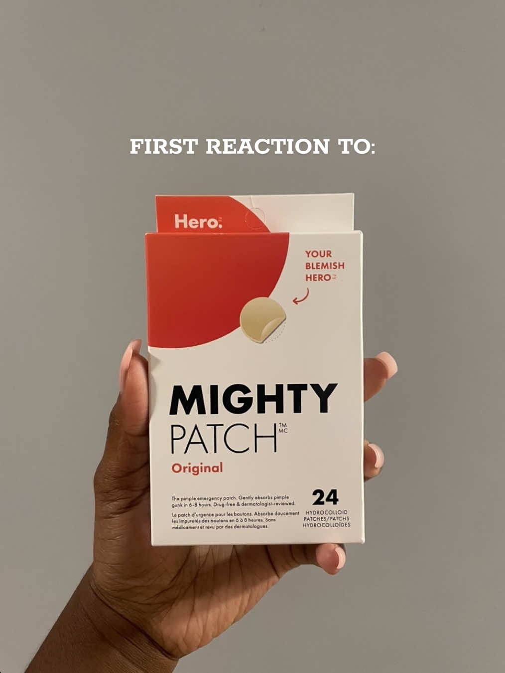 I wasn’t expecting that, stay tuned for the update  @Hero US  #pimplepatch #firstimpression #firstreaction #pimplepatches #heropimplepatch 