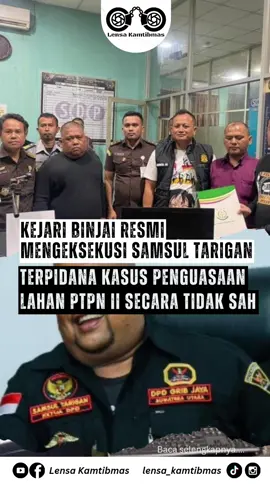 Binjai - Kejaksaan Negeri (Kejari) Binjai resmi mengeksekusi Samsul Tarigan, terpidana kasus penguasaan lahan PTPN II secara ilegal, usai putusan kasasi Mahkamah Agung (MA) yang menghukumnya 1 tahun 4 bulan penjara. Selasa (12/8) sore, kuasa hukum Samsul sempat bernegosiasi agar penahanan tidak dilakukan karena telah mengajukan Peninjauan Kembali (PK). Namun, eksekusi tetap dilaksanakan sesuai Pasal 268 ayat (1) KUHAP. Pukul 19.00 WIB, Samsul Tarigan hadir di Kejari Binjai dan menyerahkan diri secara kooperatif. Proses eksekusi mendapat pengamanan TNI sesuai Perpres Nomor 66 Tahun 2025 untuk mencegah gangguan keamanan. 📍 Terpidana kini menjalani hukuman di Lapas Kelas I A Medan. #KejariBinjai #EksekusiTerpidana #SamsulTarigan #PTPNII #Hukum #Sumut #LensaKamtibmas 