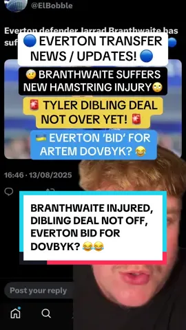 Branthwaite news is NOT good. 🫣 DOVBYK bid? 😂😂 lol #everton #evertonfc #efc #footballtransfers 
