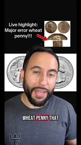 Live highlight:  Major error wheat penny!!! #coin #findingmoney  #LIVEIncentiveProgram #LIVEStory #PaidPartnership 