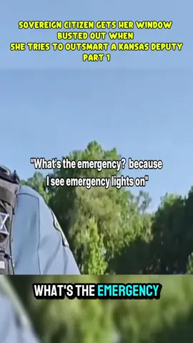 Sovereign citizen gets her windows busted out when she tries to outsmart a Kansas deputy #cops #police #trending #viral #typ 