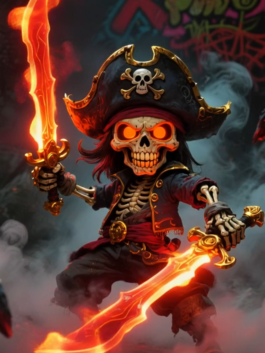 Live Wallpaper | Captain of the Underworld #piratevibes #piratecaptain #skeleton #livewallpaper #darkfantasy #skull #undeadpirate #aivideo #wallpapervideo #phonewallpaper