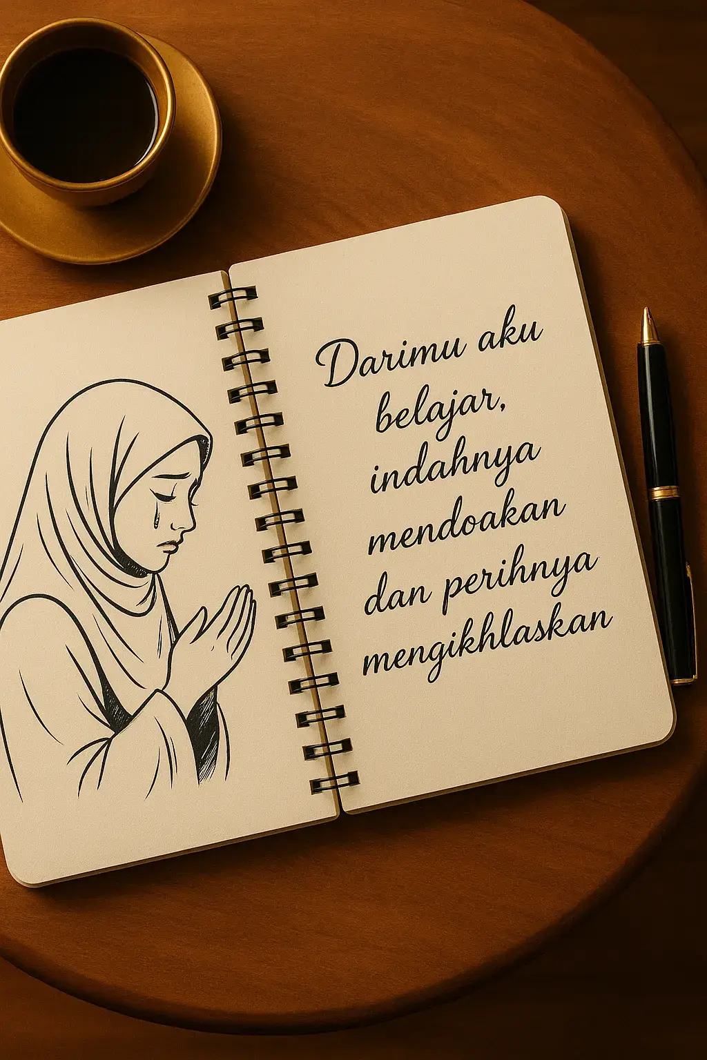 Kalimat tersebut mengandung pesan mendalam tentang perjalanan hati dalam menghadapi luka dan kehilangan. Penjelasan makna: 