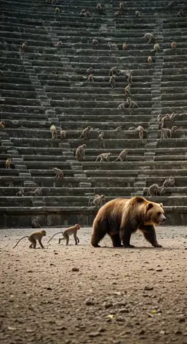Bear vs Monkey Army — You Won’t Believe the Ending #bearvsmonkeys #monkeymob #bearsorrounded #animalconfrontation #wildlifedrama