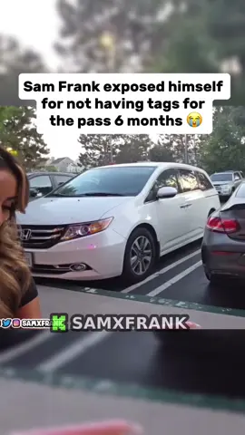 Sam Frank exposed himself for not having tags for the pass 6 months 😭#samfrank #samxfrank #c63s #ca #carsoftiktok 