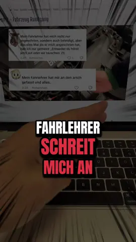 Wenn du Ärger mit deinem Fahrlehrer hast, er dich anschreit oder ähnliches .. dann wechsel den Fahrlehrer oder auch die Fahrschule wenn es gar nicht anders geht .. #fahrschüler #ärger #tipps #führerschein 