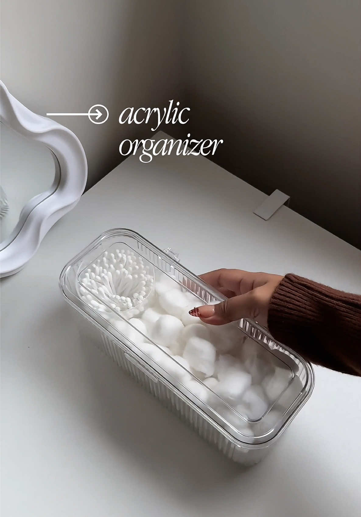 clear storage organizer 💫 #organizer #acrylicorganizer #storagebox #makeuporganizer #clearstorage 