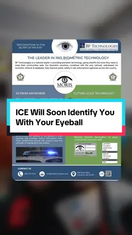 404 Media reports ICE is preparing to give BI² a sole-source contract for iris scanning technology