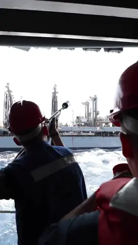 Refuelling navy ships at sea #navy #naval #fuel #refueling #ship 