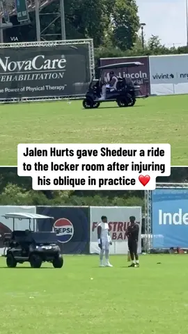 #JalenHurts said #ShedeurSanders came up to talk to him after practice and that he enjoys passing along advice to younger QBs 👏 (via Mike Garafolo) #nfl #football #browns 