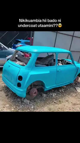 MINI MORIS UNDERCOAT…FINAL PAINT LOADING #t#touchofclasscustoms254m#madeinkenyap#pimpmyridekenyac#carmodificationc#carscenekenyat#tiktokkenyao#oldschoolcarskenyapaintjobkenya