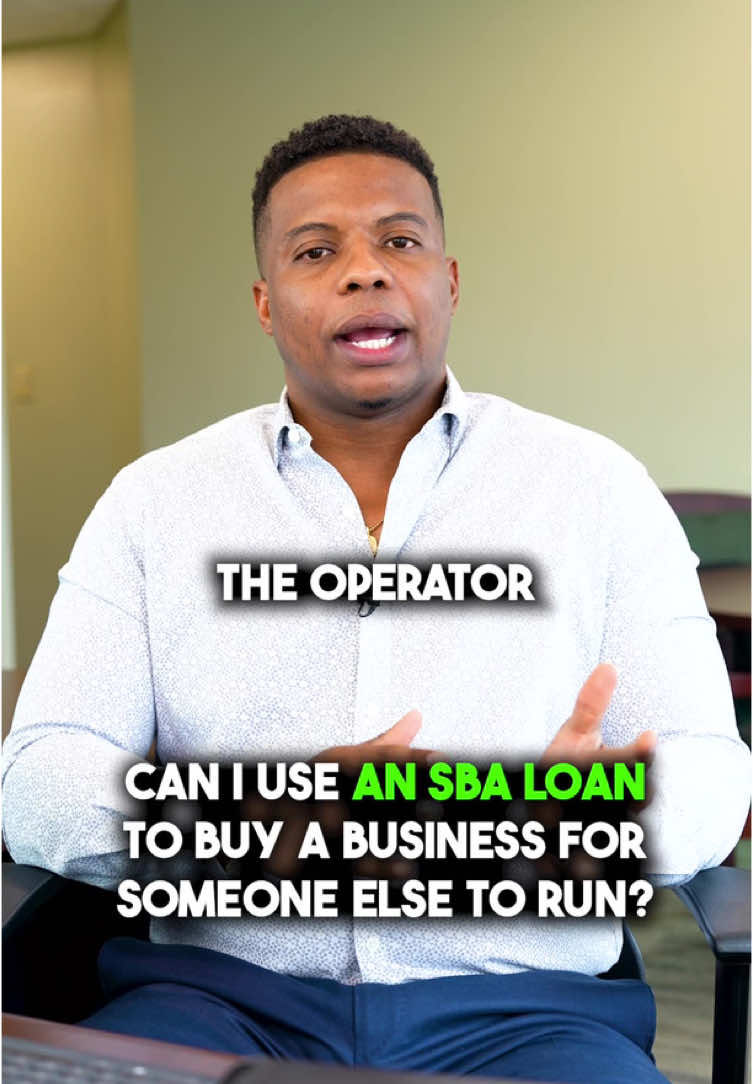 Can you use an SBA loan to buy a business that someone else runs for you? Not exactly. You can’t be passive. The SBA wants you involved in operations. You can hire a manager or operator, but you must keep financial control. If you’re hands-off, the deal is not eligible. #SBAFunding #BusinessOwnership #EntrepreneurTips #Business #PassiveIncome
