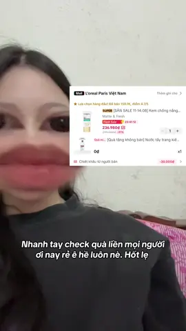 Quà có số lượng lẹ lẹ mọi người ơiii #Lorealparis #goclamdep 