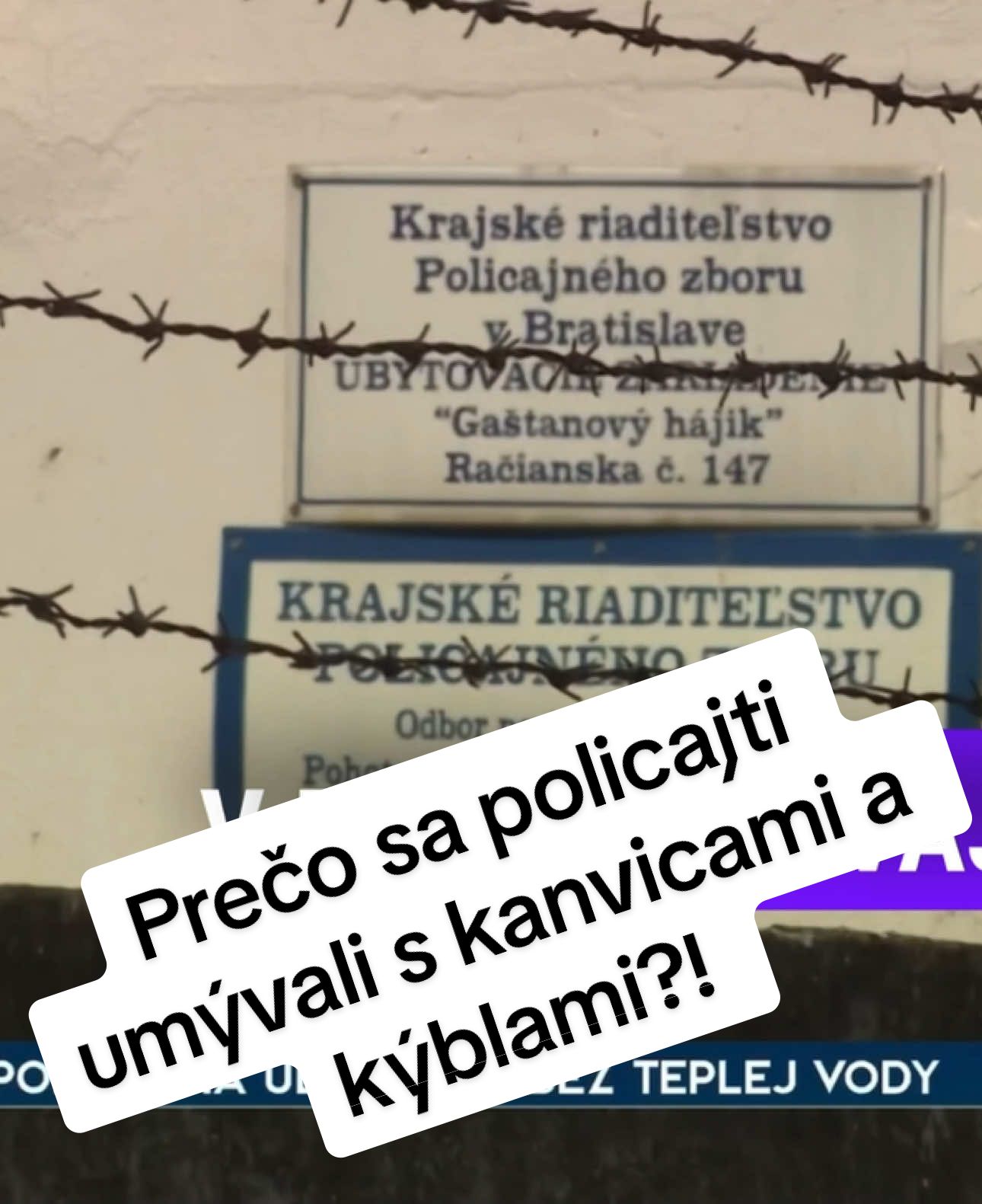 Policajná ubytovňa bez vody. Dva mesiace sa umývali v kýbloch a vodu zohrievali v kanviciach. #krimi #policia #bratislava #slovakia #slovensko 