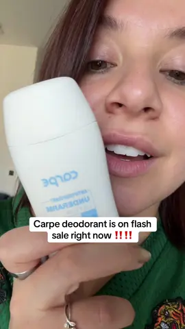 My favorite deodorant is currently having a huge flash sale and I’m hyped ! #carpe #deodorant #antiperspirant #tiktokshopcreatorpicks 