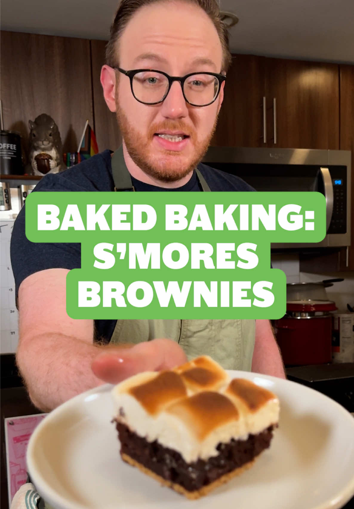 Baked Baking 👨🏻‍🍳💨: S’mores Brownies (recipe inspo by @gail | teakandthyme but I do think it needs like 3/4 tsp. of salt in the brownie mix!!!!) #comedy #baking #brownie #smores #Recipe