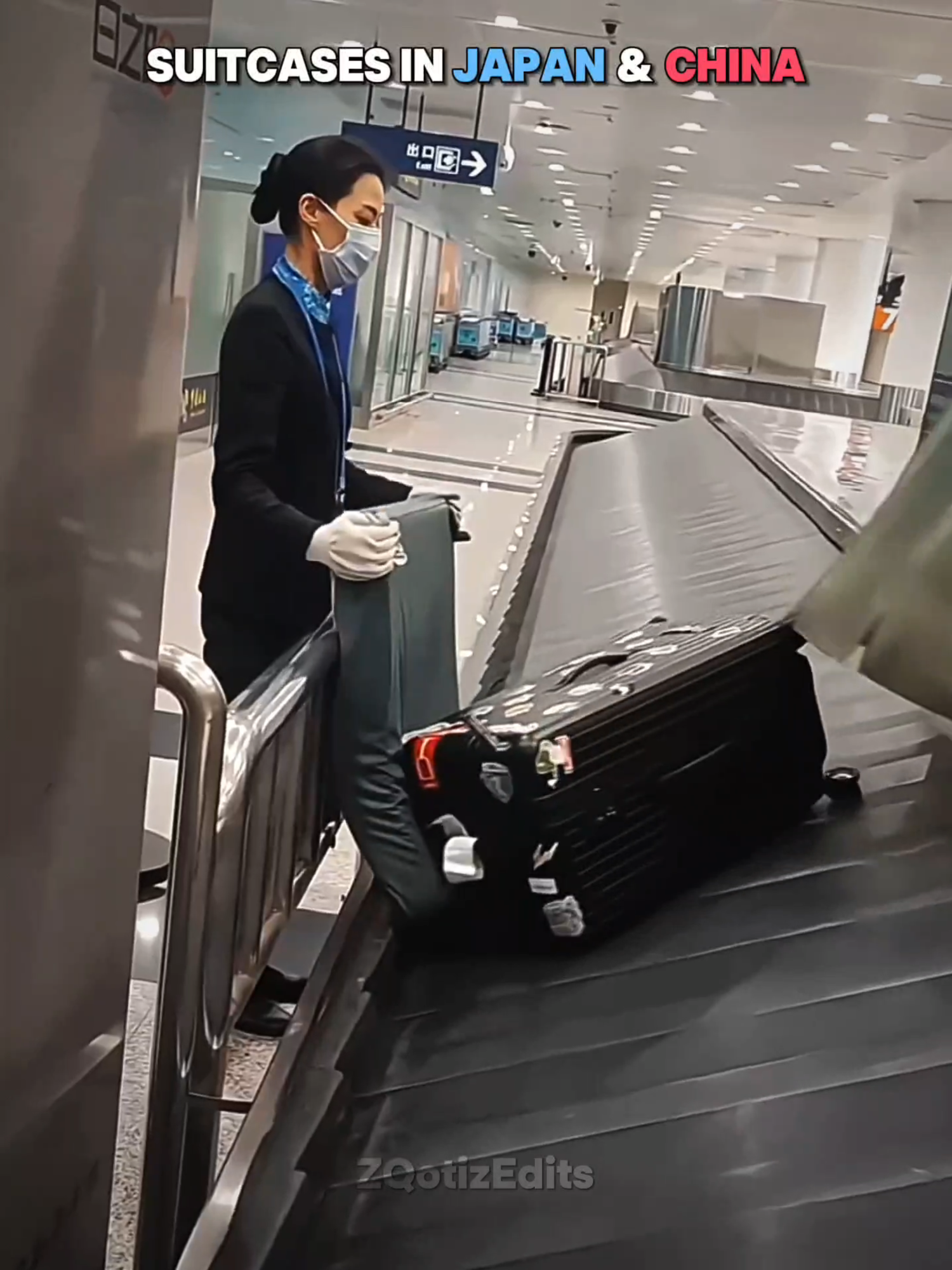 Suitcase in Japan & china V.S other continents  #foryou #edit #skulledit #fyp #suitcase #luggage #airport #japan #china