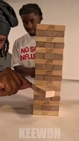 how do yall play jenga? Last to stop touching cybertruck, Keeps it! #fyp #viral #trending #keewon #jenga 