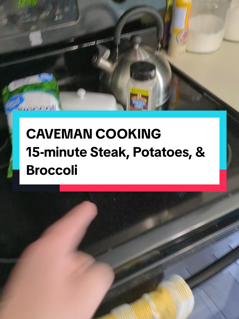 15-minute steak, potatoes, and broccoli! yeh 👍