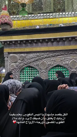 ملاذ كل مُحب، ويا أمان كل قلب أضناه التعب. الكل يقصد مشهدك، صغيرهم وكبيرهم، غنيهم وفقيرهم، لأنهم يعلمون أن بابك لا يُغلق في وجه طارق، وأن رحمتك لا تردّ من جاءها بصدق من دخل رحابك عاد وقد نُزعت من قلبه الهموم، وارتوت روحه بالسكينة، وكأنك تضمّه بحنان لا يشبه حنان أحد أنت الأمل الذي لا يخيب، والدعاء الذي لا يضيع عندك، فسلامٌ عليك ما تعاقب الليل والنهار، وسلامٌ على أرضٍ تحتضنك وتفيض بركاتك منها إلى كل الدنيا❤️‍🩹 #لايك__explore___ #ياعلي_ابن_موسى_الرضا #انيس_النفوس #مشهد 