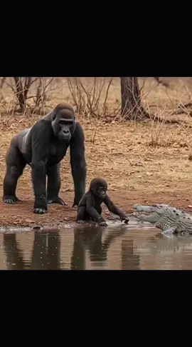 Gorilla vs Crocodile 💪🫡✌️❤️