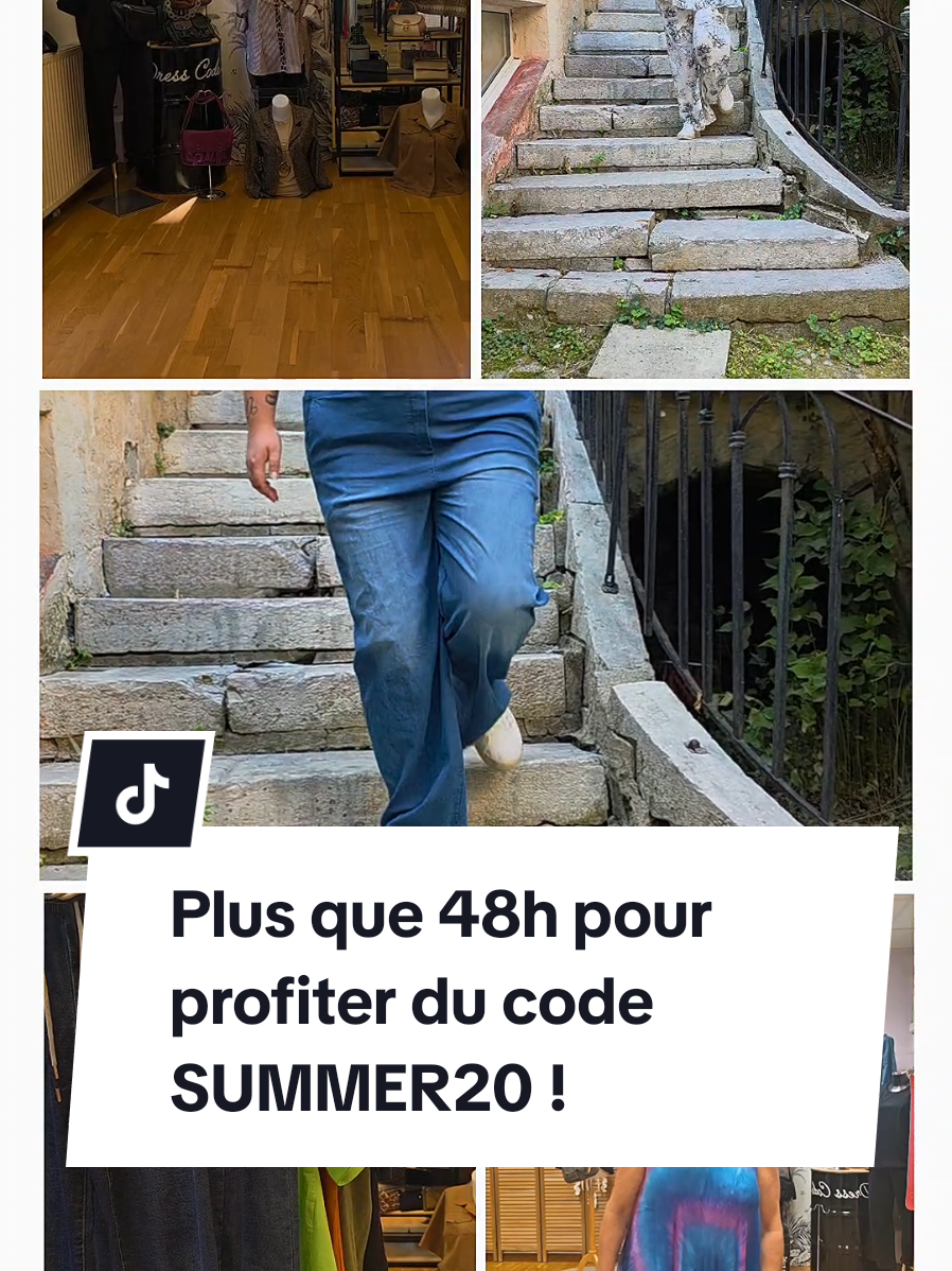 Plus que 48h pour profiter du code SUMMER20 et bénéficier de -20% sur TOUT notre site (lien en bio)  #CapCut #dresscodegap #shopping #codepromo #vetementsfemmes 