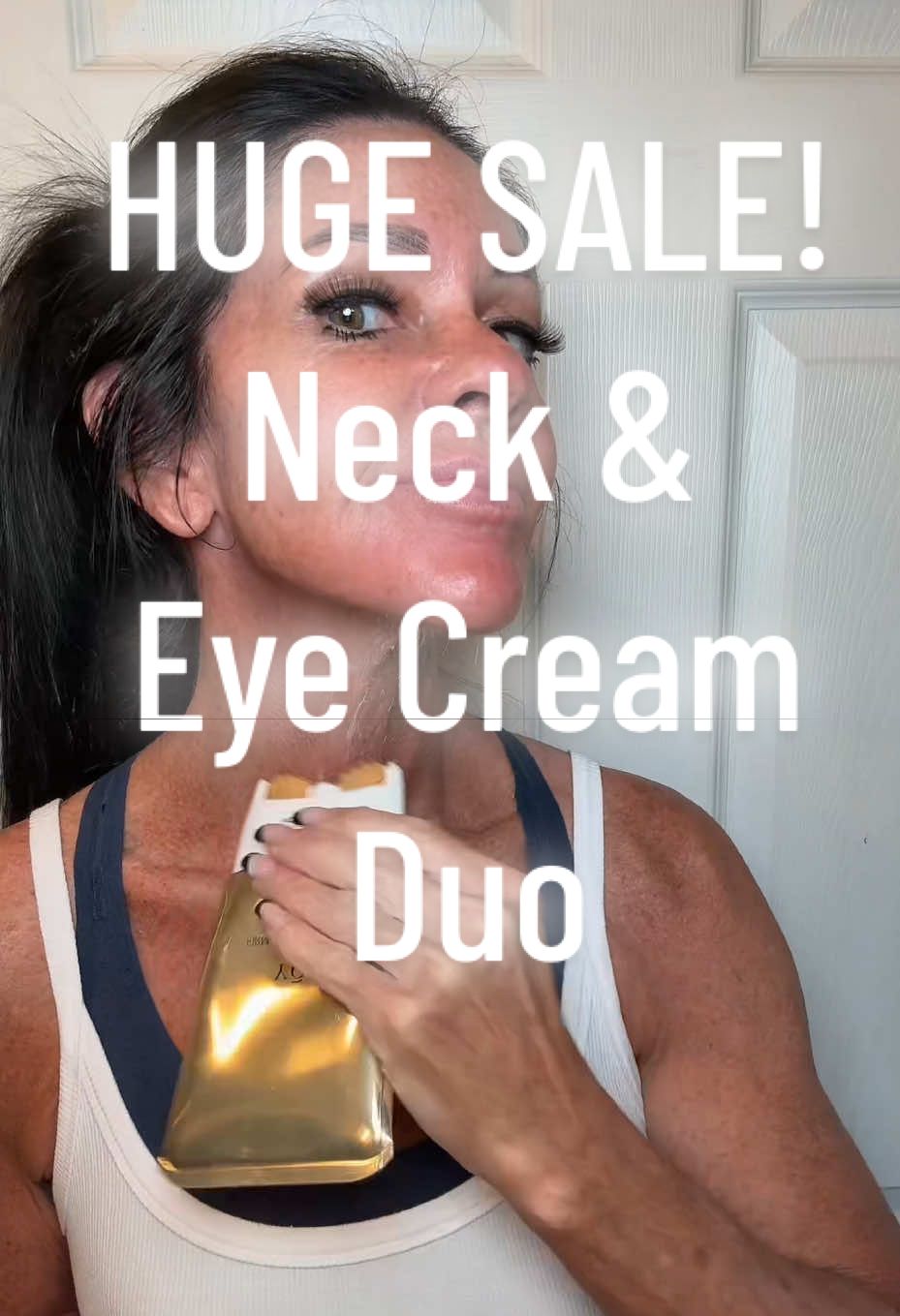 YCZ Neck and Eye Care Tightening & Revitalizing Duo Set No more saggy neck, wrinkled, dark, or puffy under eyes! #saggyneck #antiaging #wrinkles #eyecream #neckcream 