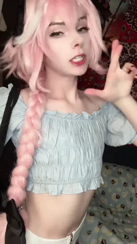 Filter is 'FAIRY' on tiktok but I'm breaking out so bad on my body i needed to go smooth filter my sh 💔 #astolfo #femboy #femboytiktok #crossdressing #astolfocosplay 