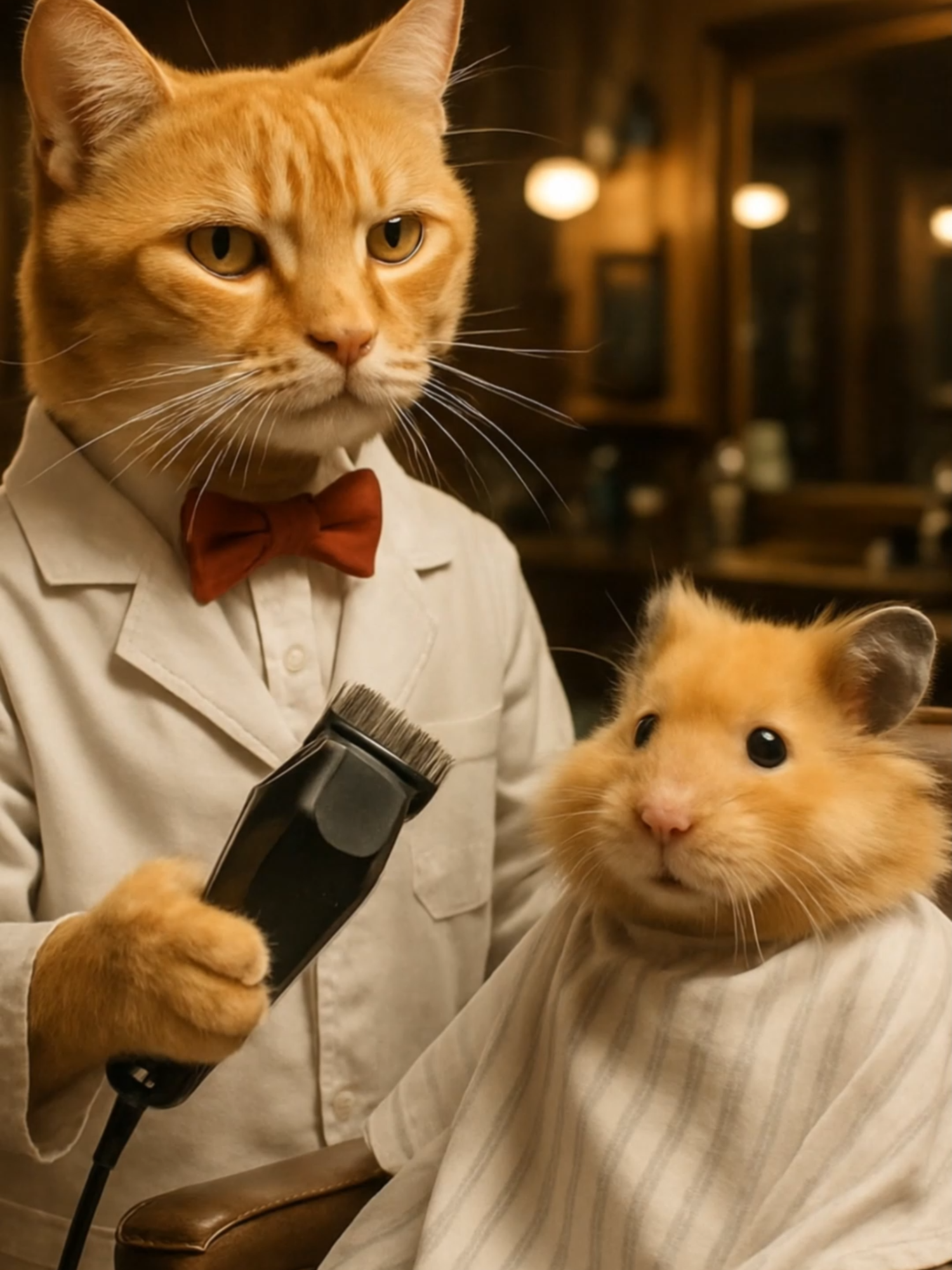 When Your Barber is a Cat 🐱💈🤣 #memecat #viralcat #viralcatvideos #catsoftiktiok #fyp #catvideos #FunnyCats #ai