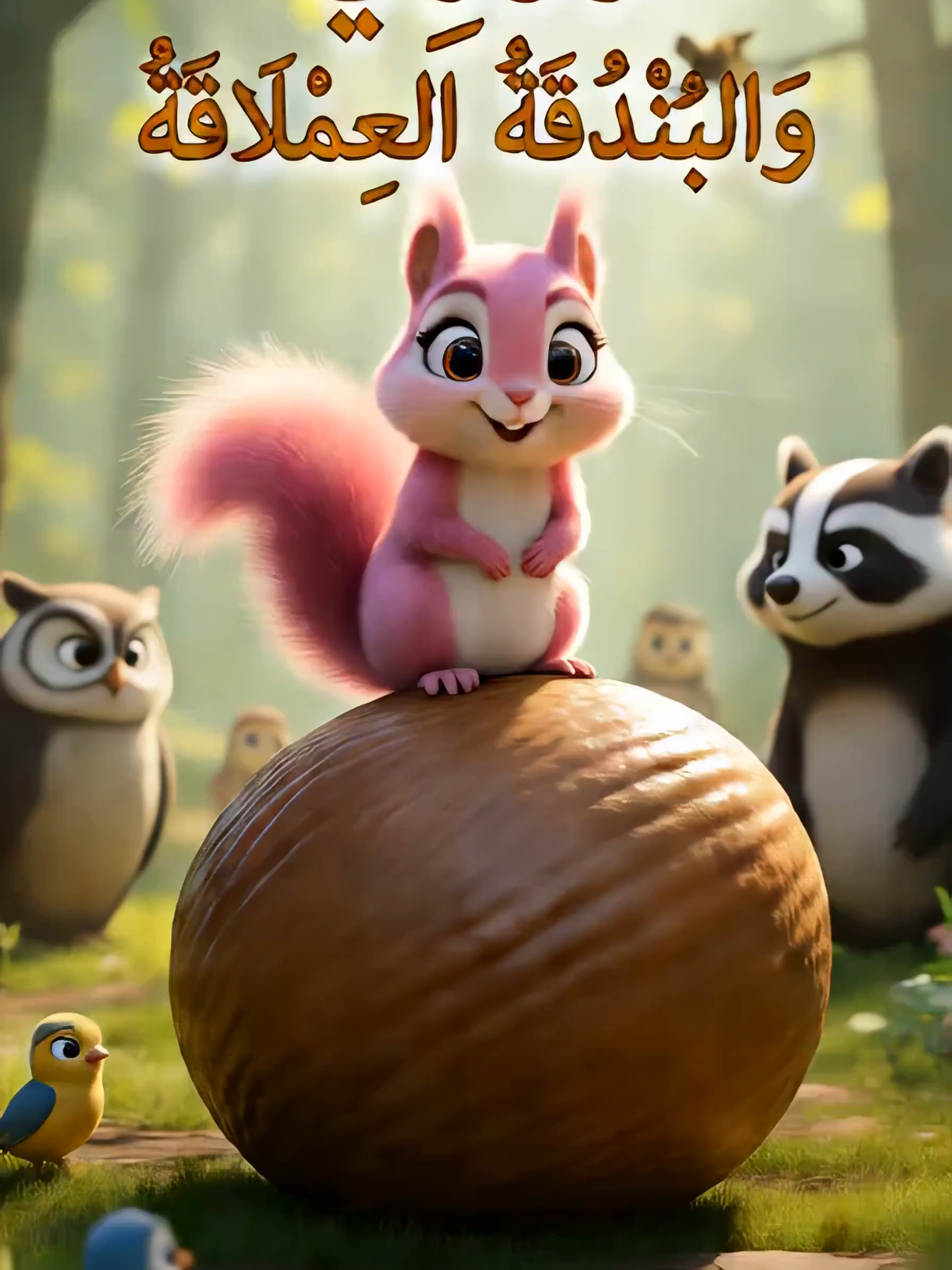 روزي السنجابة الوردية وأكبر بندقة في الغابة! 🐿️💖 كيف ستنقلها؟ 🤔 بمساعدة الأصدقاء، كل شيء ممكن! ✨ #روزي_والبندقة_العملاقة#قصص_أطفال #رسوم_متحركة #الصداقة #قصص_تيك_توك #pixar#animation #foryou #مغامرات
