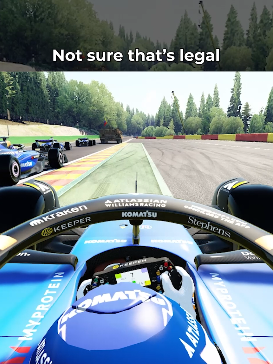 Don't think that falls within the FIA's Formula 1 regulations 🪖 #F1 #Formula1 #SIMRacing #Gaming #Simulator 