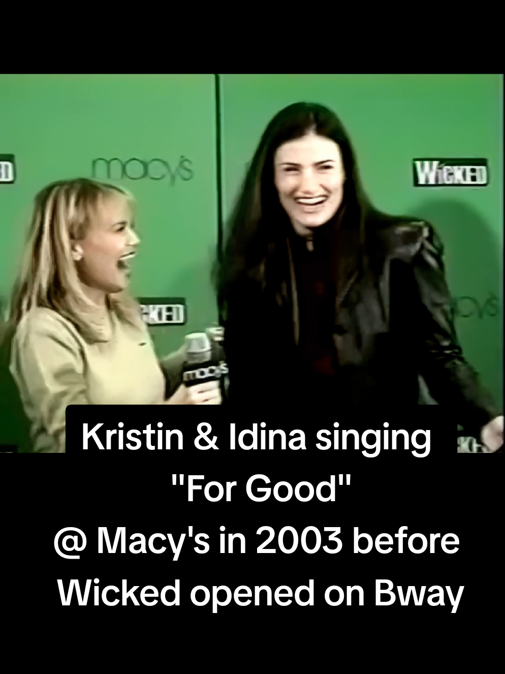 an incredible piece of musical theatre history actually #idinamenzel #kristinchenoweth #wickedthemusical 
