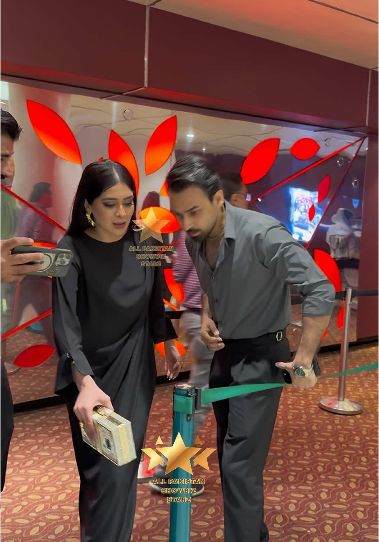 #hamzashykh meet #humsub movie heroine #azekhadaniel at premiere of #HumSub movie 