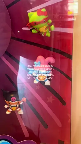 cutest happy meal toy collab ever! cinnamoroll and my melody are so cute 🤭 #happymeal #mcdonalds #sanrio #hellokitty #tmnt 