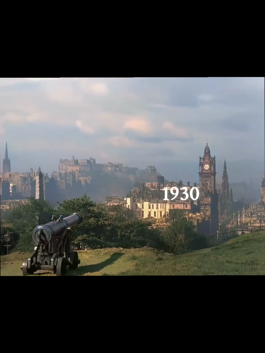 Edinburgh, Scotland in ~1930 😌 (colourised) #Scotland #edinburgh #viral #fyp #1930 