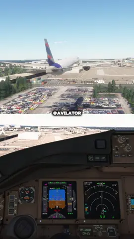Flying under Gatwick Bridge Aiport with a Boeing 777-300ER #aviationlovers #aviation #fs2020 #msfs2020 #boeing 