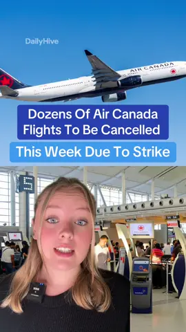 Looks like lots of Air Canada flights may be cancelled this week ✈️😬 #toronto #yyz #pearson #aircanada #strike 