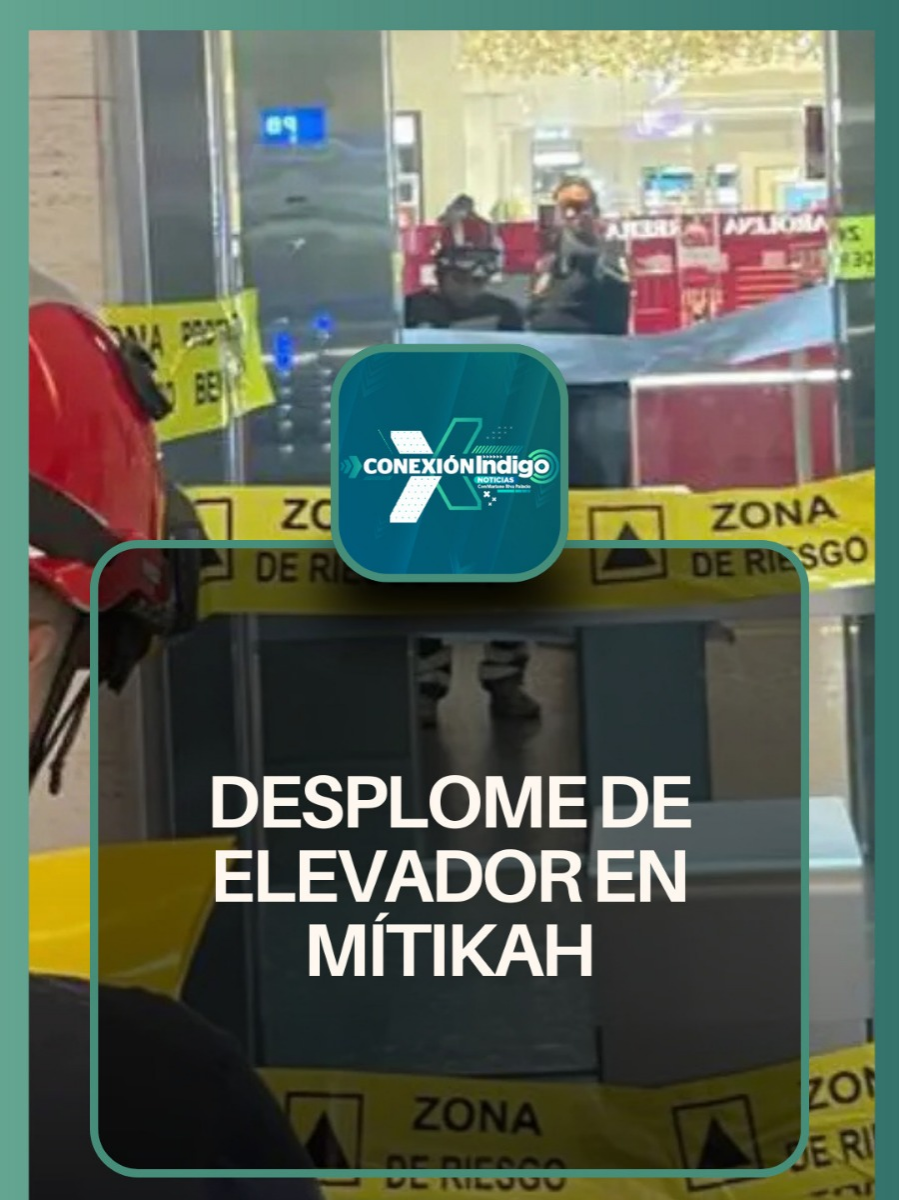 #ConexiónIndigo | Un elevador se desplomó en Plaza Mítikah: 2 personas lesionadas y 1 atrapada. Toda la información con @marianorivapalaciomx.