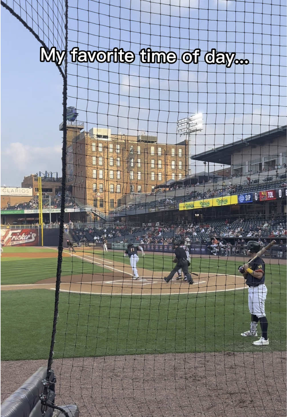 The first hit of the game😊#baseball #DetroitTigers #ToledoMudHens #favoritememories 