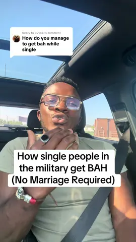 Replying to @39yobi How single people in the military get BAH (No Marriage Required). Some people claim their grand ma… #military #miltok #airforcelife #militaryhousing #joiningthemilitary 