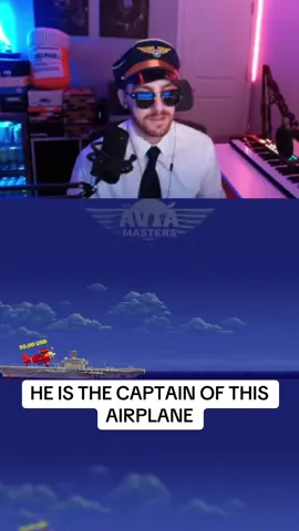 HE IS THE CAPTAIN OF THIS AIRPLANE #kick #streamer #airplane #capitaine 