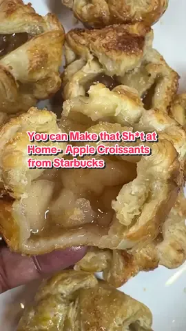 You can make these apple croissants from Starbucks at Home! Follow my series for more copycat recipes. #cookingathome #copycatrecipes #savemoneyonfood 
