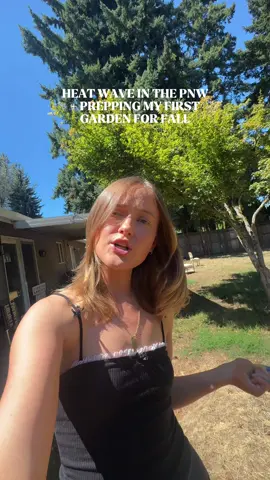 100 degree temps used to be nothing when I used to live in Arizona and now anything above 85 feels SO INCREDIBLY HOT & the garden is feeling it!!  Feel proud we made it through the first season and I didn’t give up and just let it all die lol. Excited to start some seeds for fall!! What are you planting??  #gardening #garden #gardentok #beginnergarden #pnw 