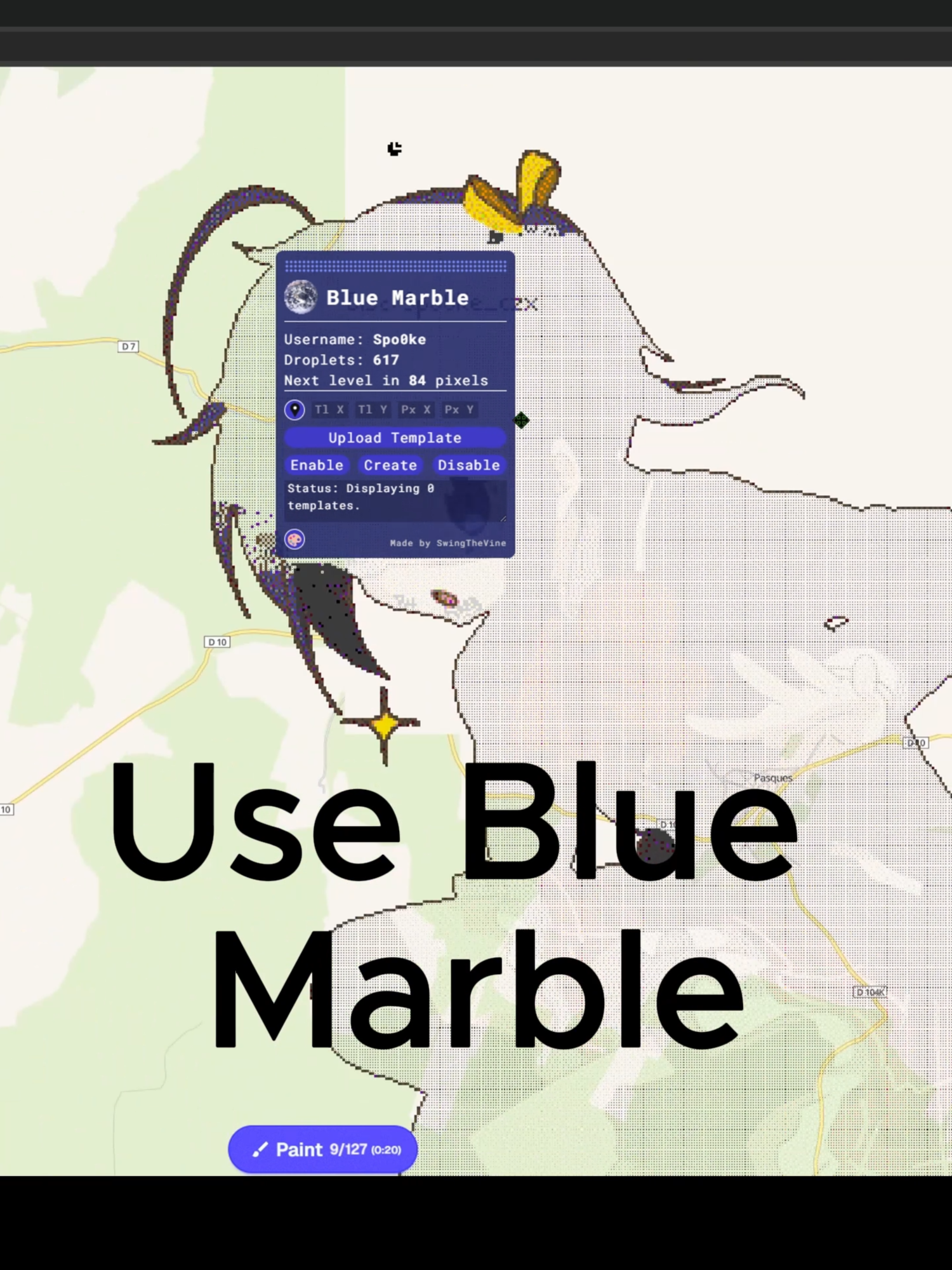 Use Blue Marble on Wplace #Wplace #Rikka