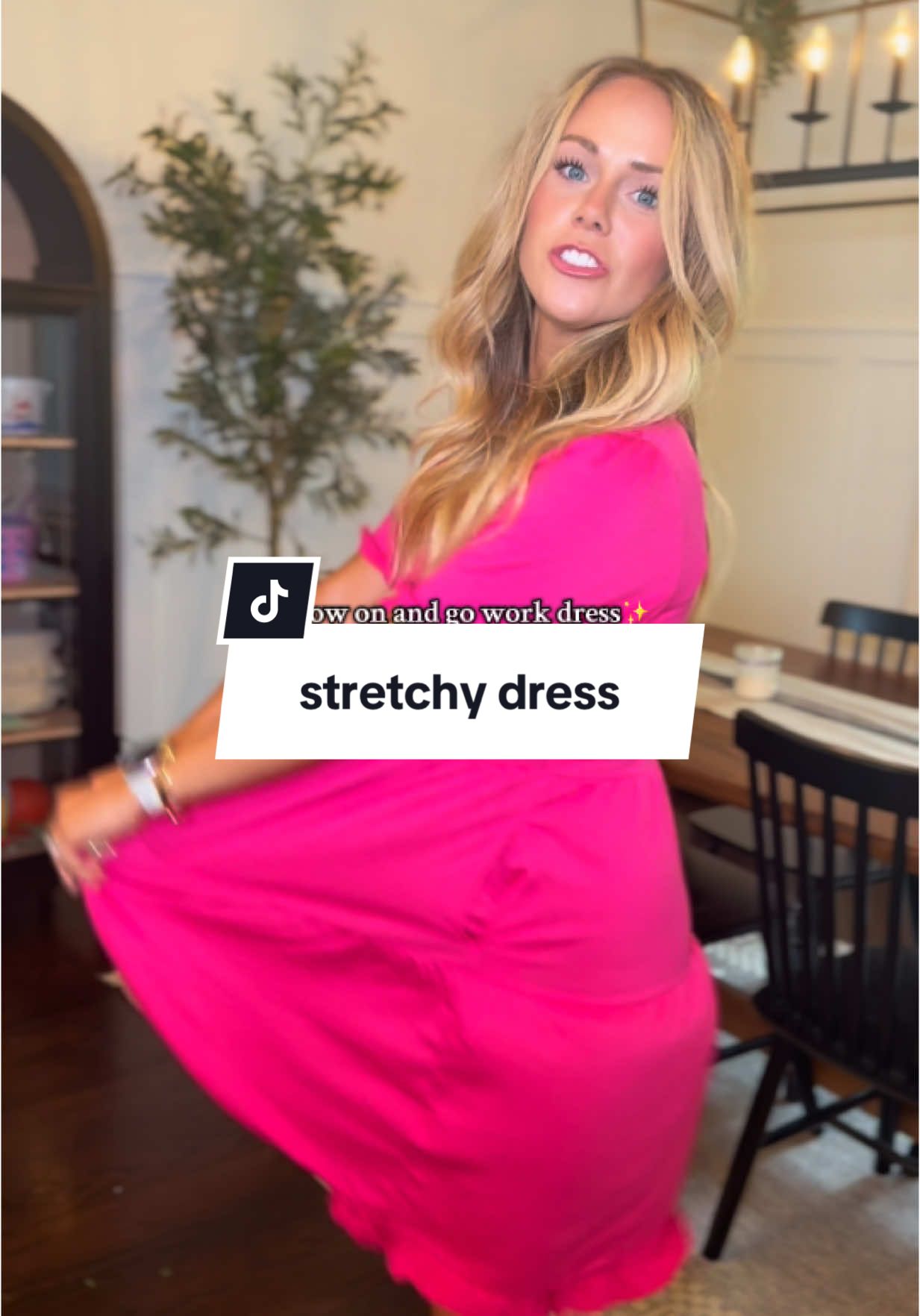 Stretchy, flattering, and it has pockets???? Such a win!!! 💗✨🫶🏼🤩 #workfriendly #workdress #momfashion #momstyle #momlife #OOTD #outfitideas #outfitinspiration #outfitoftheday #workfashion #workoutfit #teacherfashion #teacherootd #teacherlife #millenials#tiktokshopcreatorpicks #summervibes #tiktokshopbacktoschool 
