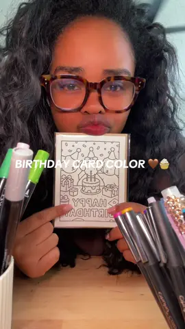 a birthday card was a MUST! 🤎🧁 a huge thank you to @bobbiegoods for sending these to meee! they’re so fun and beautiful! ⭐️ another birthday post TOMORROW! 💘 #colorwithme #coloring #color #colortok #bobbiegoods #bobbiegoodsart #bobbiegoodscoloring #bobbiegoodscoloringpage #bobbiegoodscoloringbook 