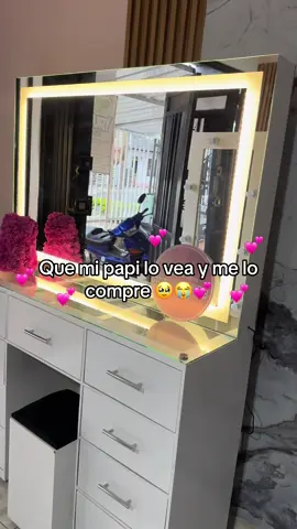 ✨ Que mi papi lo vea y me lo regale 😍💡 un tocador con luz LED, cajones amplios y el toque elegante que toda habitación necesita 💖 #tocadoreshollywoodpop #muebles #roomgoals #popayancolombia🇨🇴 