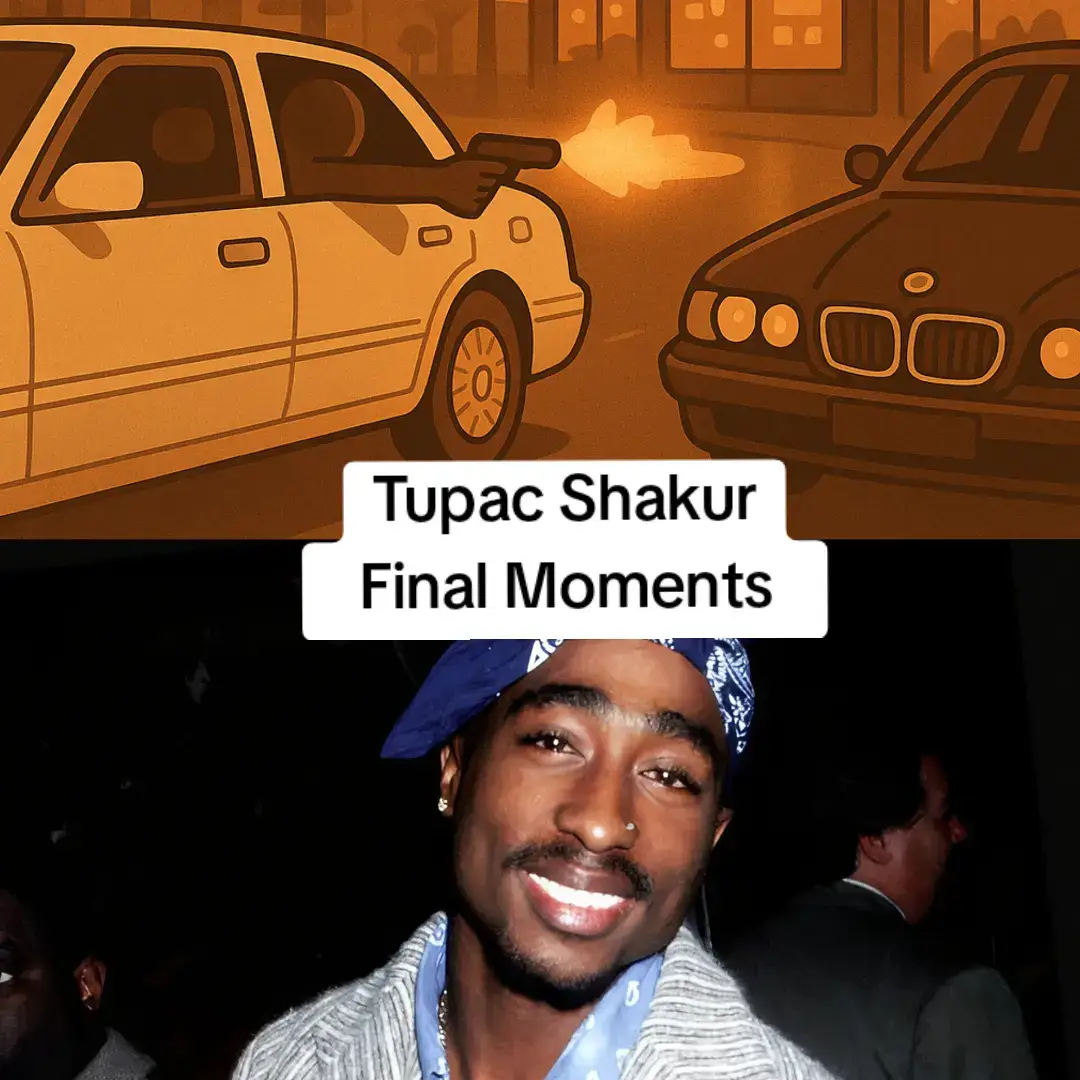 On September 7, 1996, Tupac Shakur was in Las Vegas, Nevada, to attend a Mike Tyson boxing match at the MGM Grand with Death Row Records CEO Suge Knight. After the fight, around 11:00 PM, Tupac got into a physical altercation with Orlando Anderson, a known Crips gang member, in the hotel lobby, an incident caught on security cameras. Hours later, Tupac and Suge were driving to a nightclub in a black BMW when they stopped at a red light near the intersection of Flamingo Road and Koval Lane. At 11:15 PM, a white Cadillac pulled up beside them, and an unknown gunman opened fire, hitting Tupac four times, twice in the chest, once in the arm, and once in the thigh. Suge Knight was grazed by a bullet but managed to speed away from the scene before being stopped by police and paramedics. Tupac was rushed to the University Medical Center of Southern Nevada, placed on life support, and underwent multiple surgeries. I’d like to thank you all for the support on my previous uploads and for helping me reach 10K followers. I tried to make the style and tone of this upload as professional as I possibly could, which is why it took so long to post. This has been a request since April, and I want to thank everyone who asked for it and apologize for the huge four-month delay. It’s really hard making these, so if I’ve promised you before that I’ll do your request, I will,  just not all at once. I’m sorry if I still haven’t gotten to yours yet. You can still drop your request if you have one, but please don’t expect to see it right away. Again, thank you all and RIP Tupac 🕊️. #tupac #2pac  #fypppppppppppppp #fyppp #virał 
